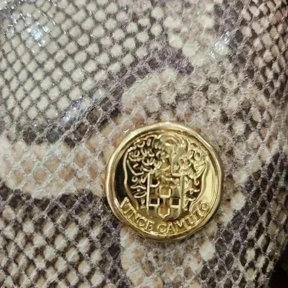 VTG Genuine Vince Camuto Leather Snake skin look. Womens shoulder purse - Picture 3 of 10